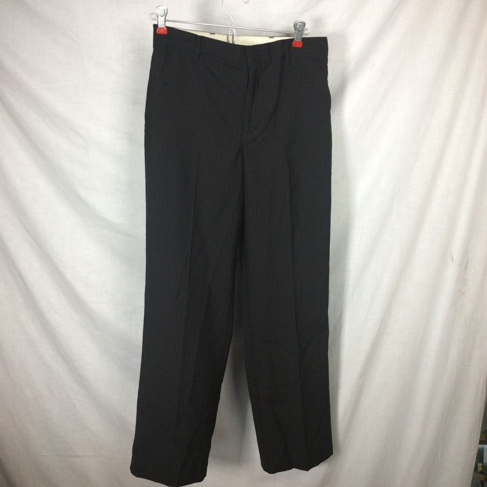George Boy’s Black Pinstripes Slacks Pants, Sz 16